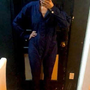 EUC Sundry Navy Blue Cotton Coveralls, SZ S (1)